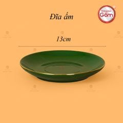 Bộ Trà Men Lục Đài Các Kẻ Vàng