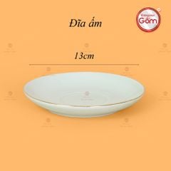 Bộ Trà Men Ngọc Đài Các Vẽ Vàng