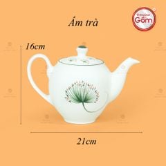 Bộ Trà Dáng Minh Long Vẽ Hoa Bồ Công Anh