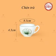 Bộ Trà Dáng Minh Long Vẽ Hoa Bồ Công Anh