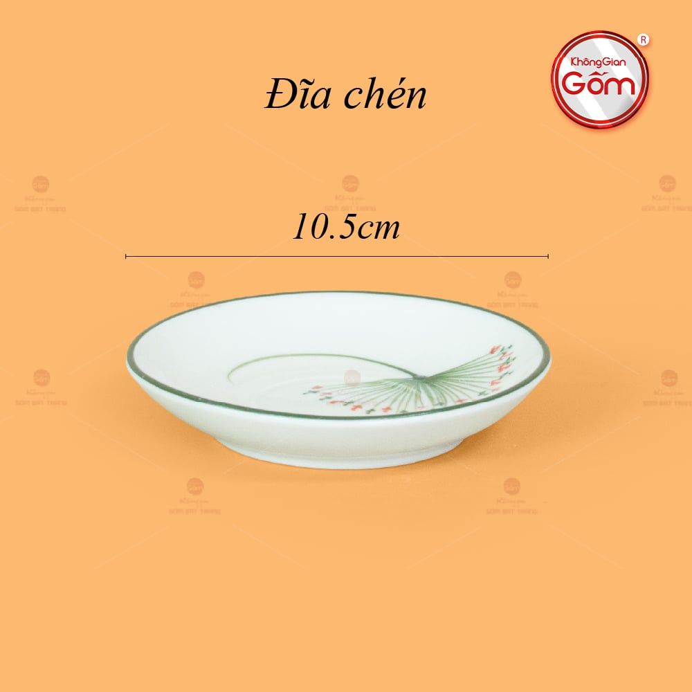 Bộ Trà Men Trắng Đài Các Vẽ Hoa Bồ Công Anh