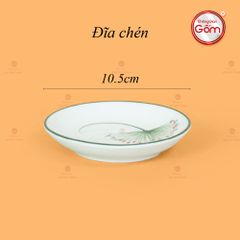 Bộ Trà Men Trắng Đài Các Vẽ Hoa Bồ Công Anh