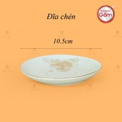 Bộ Trà Men Trắng Dáng Minh Long Thuận Buồm Xuôi Gió Vẽ Vàng