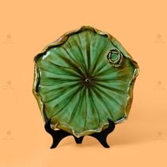 Khay Trà Sen Men Xanh Nhạt