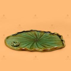 Khay Trà Sen Ngang Xanh Nhạt