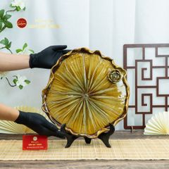 Khay Trà Sen Men Hoàng Thổ