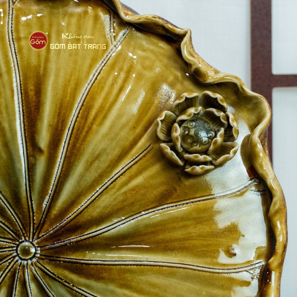 Khay Trà Sen Men Hoàng Thổ