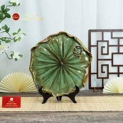 Khay Trà Sen Men Xanh Nhạt