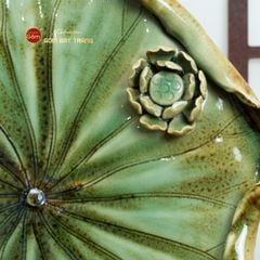 Khay Trà Sen Men Xanh Nhạt