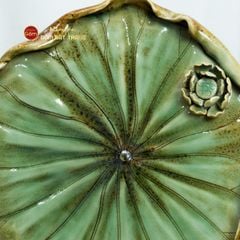 Khay Trà Sen Men Xanh Nhạt