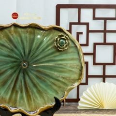 Khay Trà Sen Ngang Xanh Nhạt