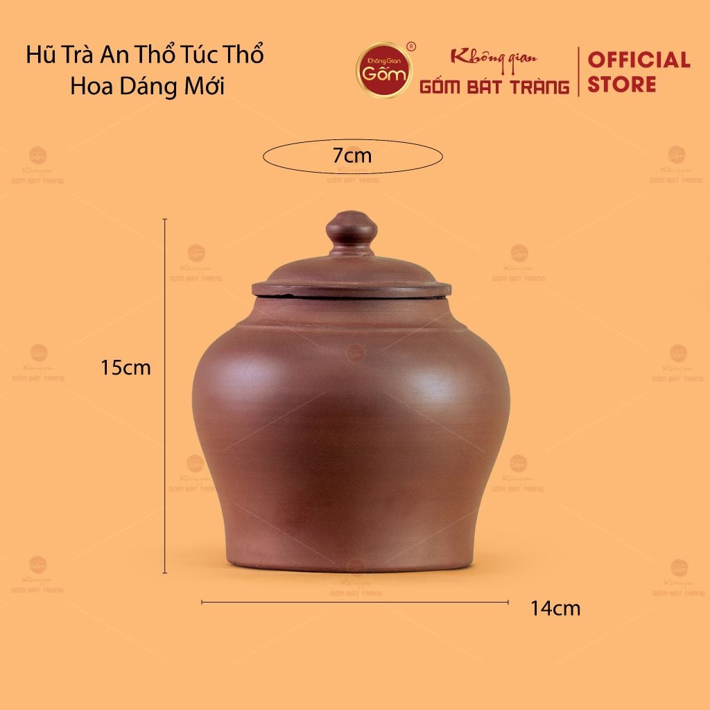 Hũ Trà An Thổ Túc Thổ Hoa Dáng Mới