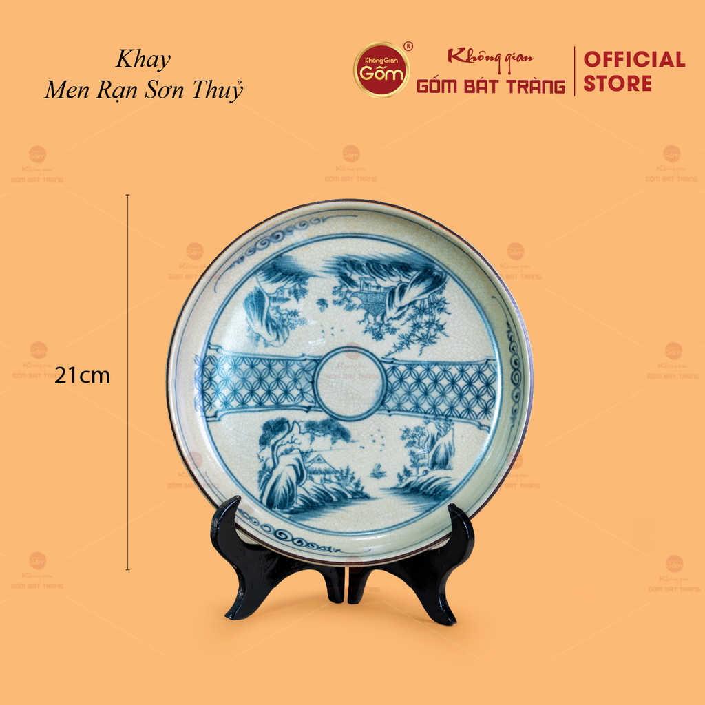 Bộ Ấm Tích Men Rạn Sơn Thuỷ