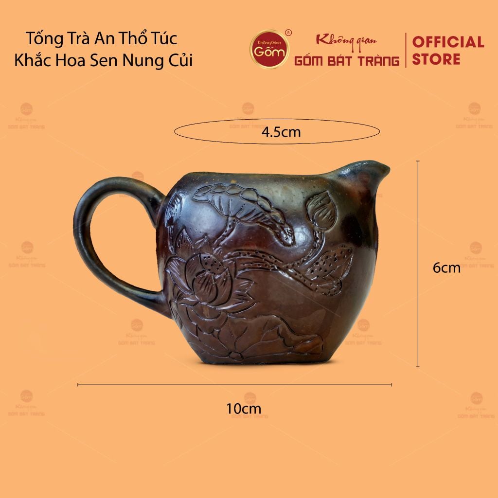 Tống Trà An Thổ Túc Khắc Hoa Sen Nung Củi