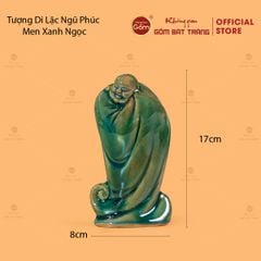 Tượng Di Lặc Ngũ Phúc Men Xanh Ngọc