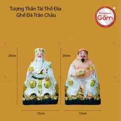 Tượng Thần Tài Thổ Địa Ghế Đá Trân Châu