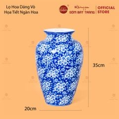 Lọ Hoa Dáng Vò Họa Tiết Ngàn Hoa