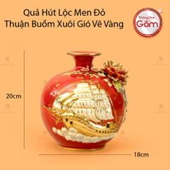 Quả Hút Lộc Men Đỏ Thuận Buồm Xuôi Gió Vẽ Vàng