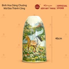 Bình Hoa Dáng Chuông Họa Tiết Mã Đáo Thành Công