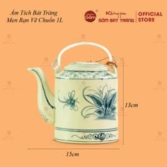 Ấm Tích Bát Tràng Men Rạn Vẽ Chuồn