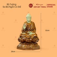 Bộ Tượng Sa Bà Ngồi Có Đế