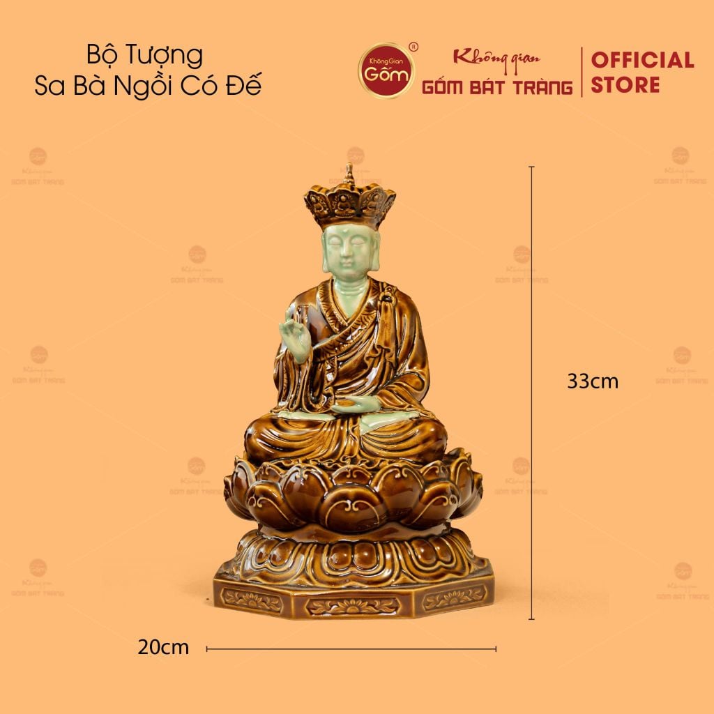 Bộ Tượng Sa Bà Ngồi Có Đế