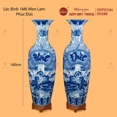 Lộc Bình Men Lam Phúc Đức