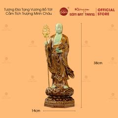 Tượng Địa Tạng Vương Bồ Tát Cầm Tích Trượng Minh Châu