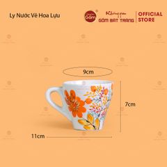 Bộ Bình Nước Dáng Bầu Vẽ Hoa Lựu