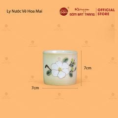 Bộ Bình Nước Dáng Ống Vẽ Hoa Mai