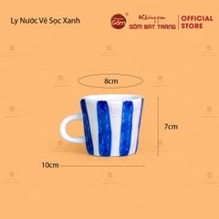 Bộ Bình Nước Dáng Ống Sọc Xanh