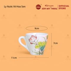 Bộ Bình Nước Dáng Bầu Vẽ Hoa Sen