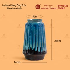 Lọ Hoa Dáng Ống Trúc Men Hỏa Biến