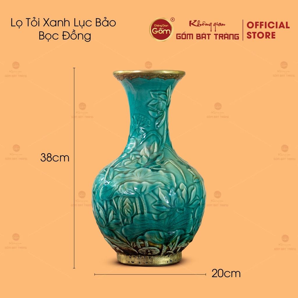 Lọ Tỏi Xanh Lục Bảo Bọc Đồng