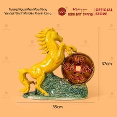 Tượng Ngựa Men Màu Vạn Sự Như Ý Mã Đáo Thành Công