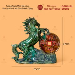 Tượng Ngựa Men Màu Vạn Sự Như Ý Mã Đáo Thành Công