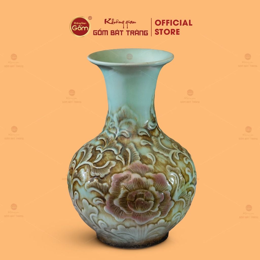 Lọ Củ Tỏi Hoa Sen, Hoa Phù Dung
