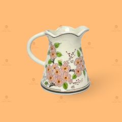 Lọ hoa dáng bình sữa họa tiết hoa đào hồng