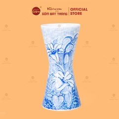 Lọ Hoa Dáng Bó Mạ Vẽ Hoa
