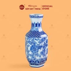 Lọ Hoa Dáng Chai Vẽ Hoa