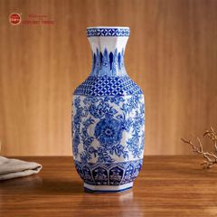 Lọ Hoa Dáng Chai Vẽ Hoa