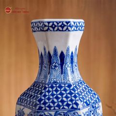 Lọ Hoa Dáng Chai Vẽ Hoa
