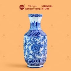 Lọ Hoa Dáng Chai Vẽ Hoa