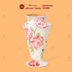 Lọ Hoa Dáng Cúp Miệng Loe Vẽ Hoa