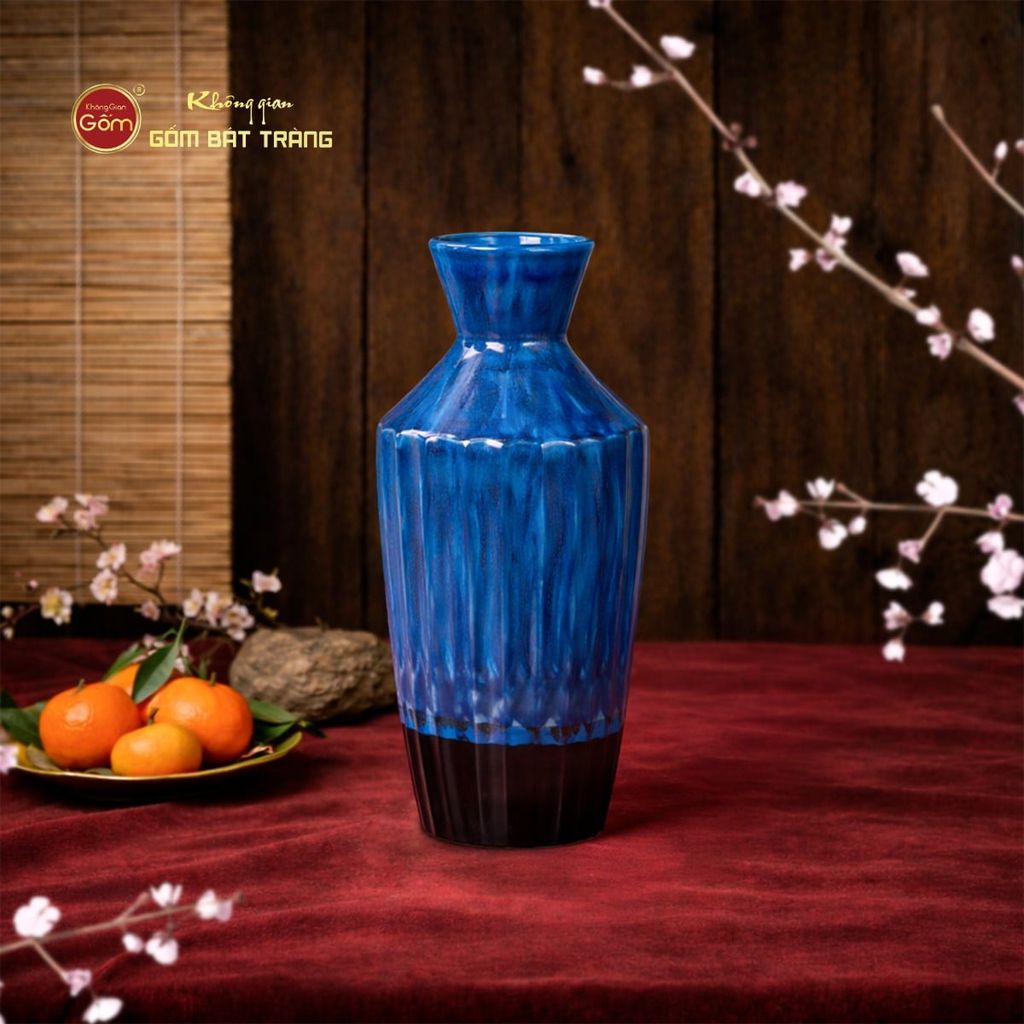 Lọ Hoa Dáng Kim Cương Men Hỏa Biến