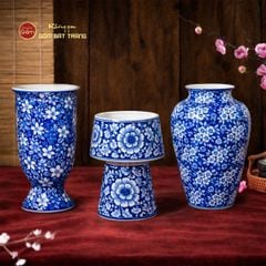 Lọ Hoa Dáng Ly Miệng Rộng Họa Tiết Ngàn Hoa