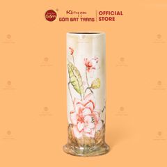 Lọ Hoa Dáng Ống Vẽ Hoa