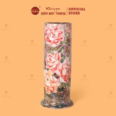 Lọ Hoa Dáng Ống Vẽ Hoa