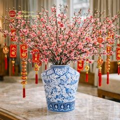 Lọ Hoa Dáng Thạp Song Phụng Ngàn Hoa