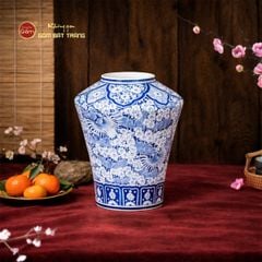 Lọ Hoa Dáng Thạp Song Phụng Ngàn Hoa